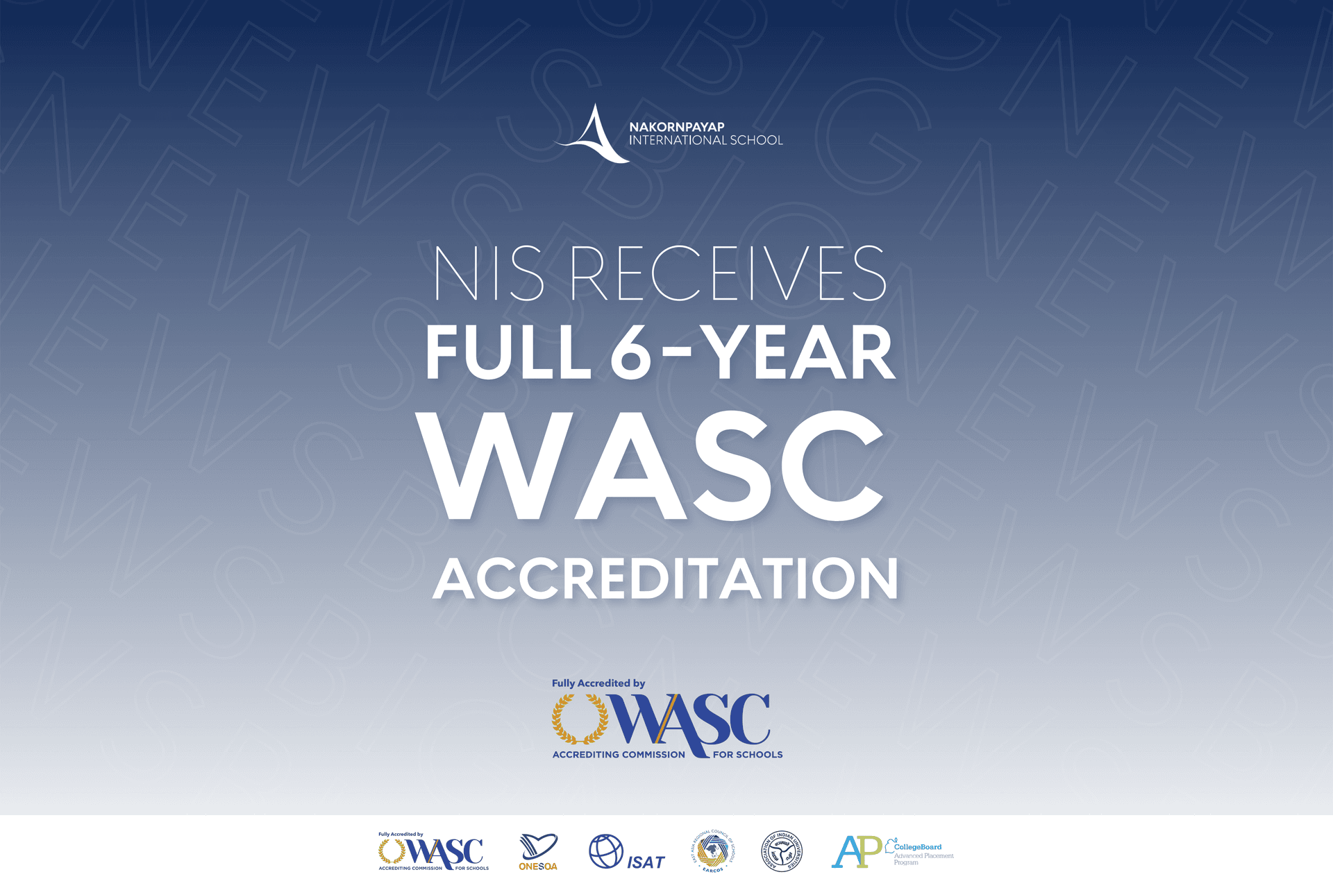 NIS Achieves Full WASC Accreditation Through 2032